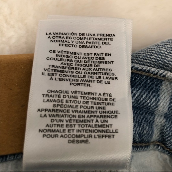 KENSIE JEANS  VINTAGE LUXE THE HIGH RISE SHORT SIZE 6/28 STRIPED DENIM NWT - Picture 10 of 15